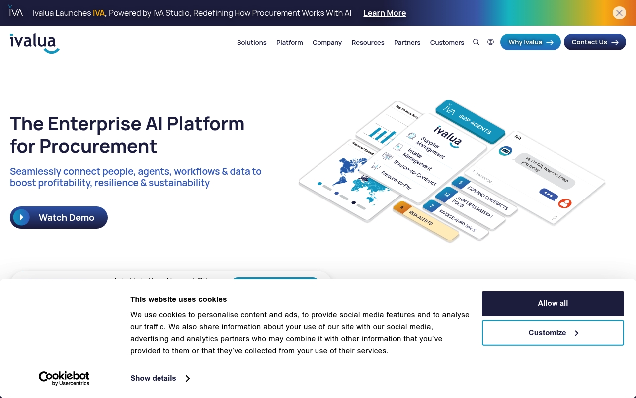 Ivalua website