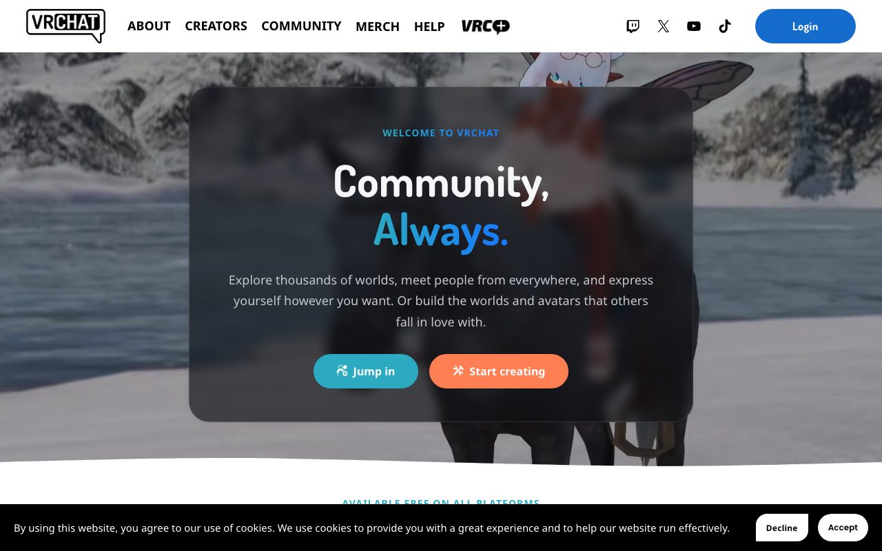 VRChat website