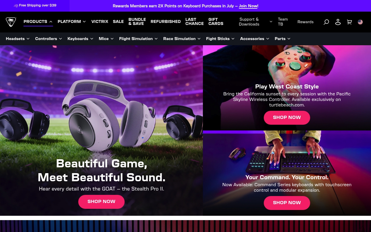 Turtle Beach website