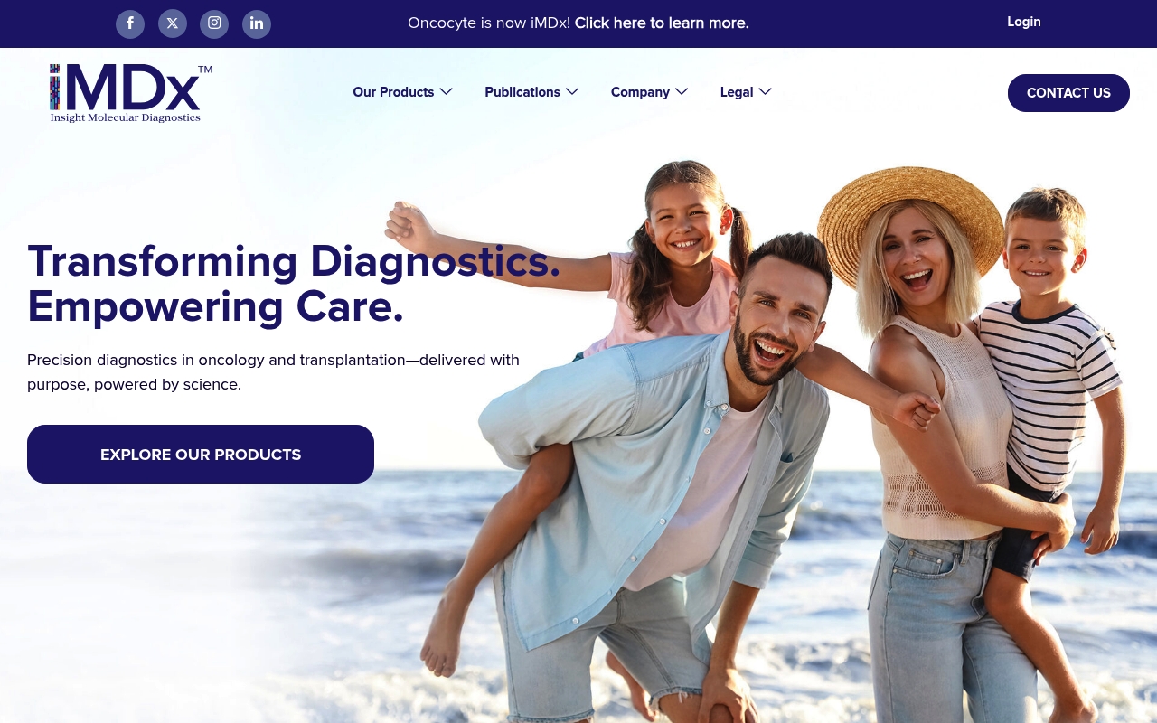 Oncocyte Corporation website
