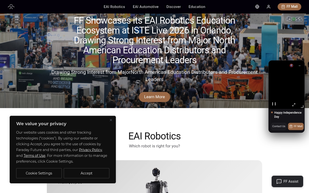 Faraday Future website