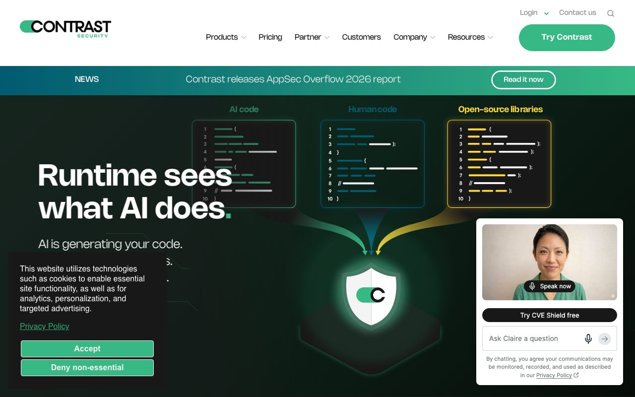 Contrast Security website