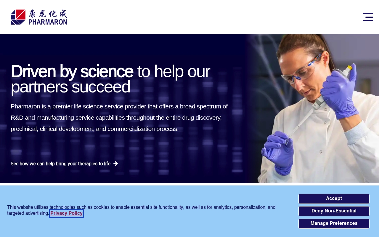 Pharmaron website