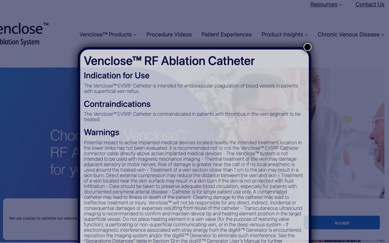 Venclose website