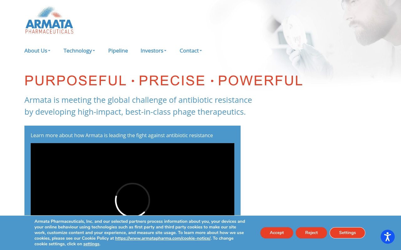 Armata Pharmaceuticals website