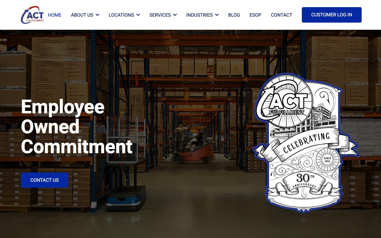 Act Fulfillment Inc. website