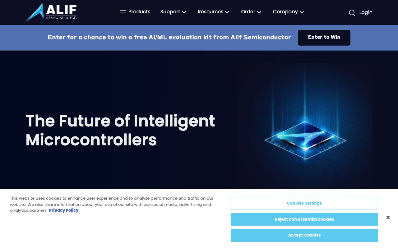 Alif Semiconductor website