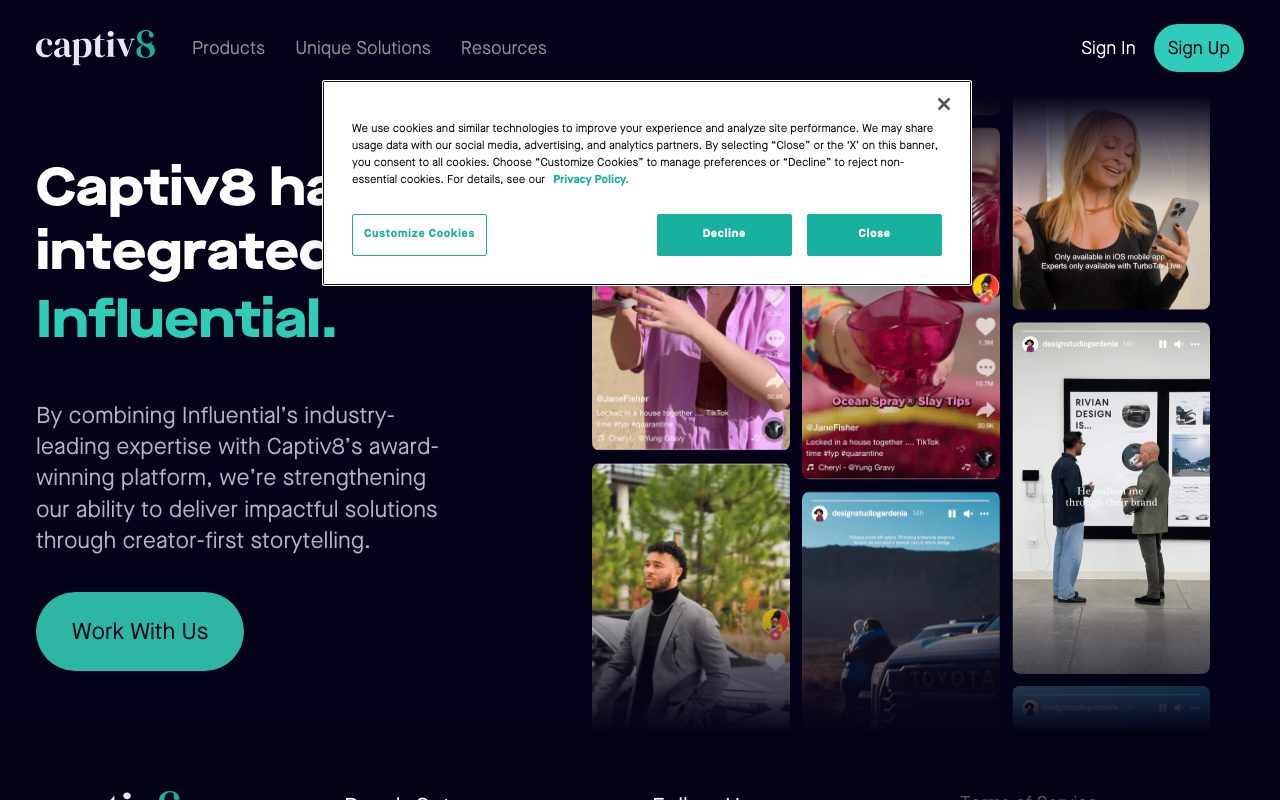 Captiv8 website