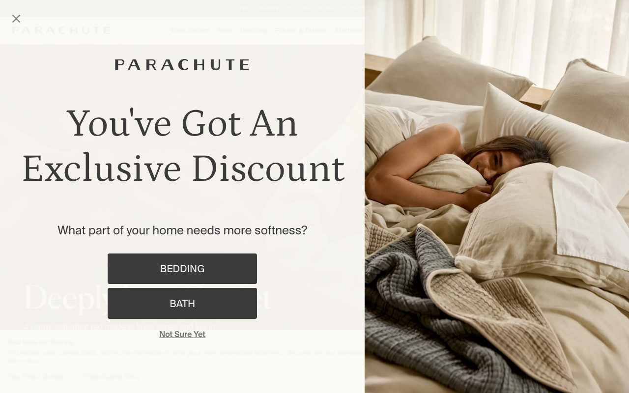 Parachute Home website