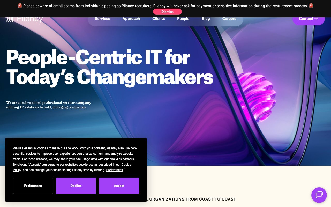 Pliancy website