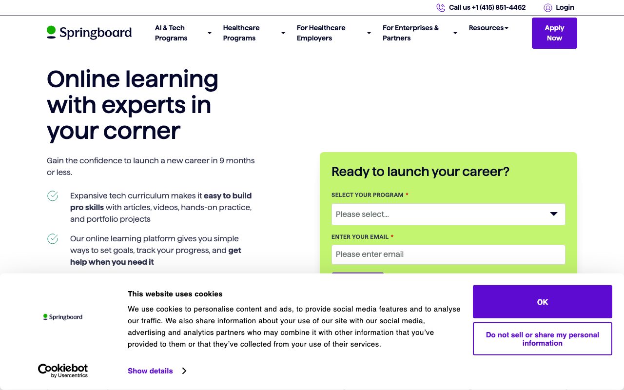 Springboard website