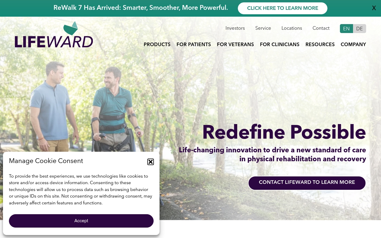 Rewalk Robotics website