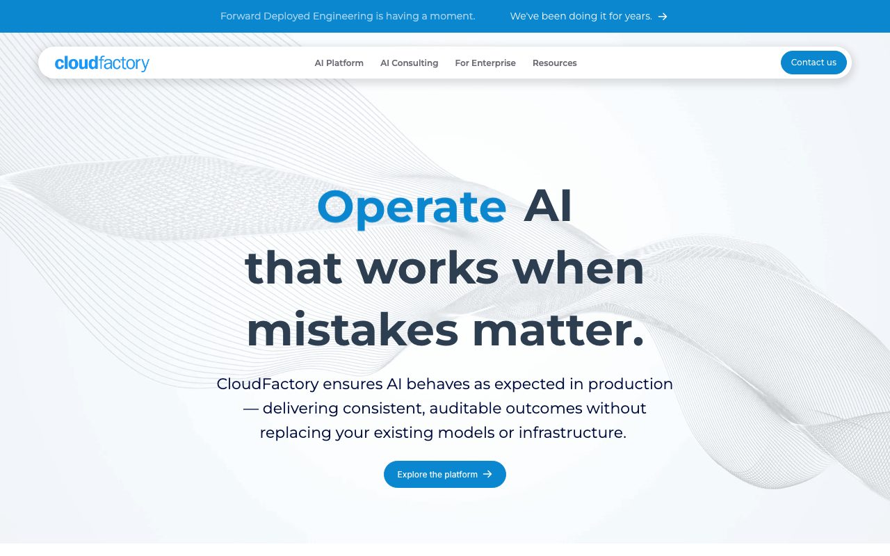 CloudFactory website