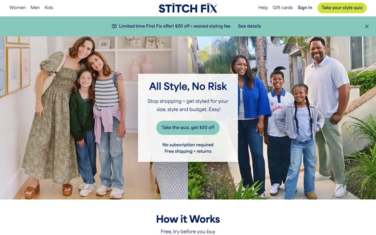 Stitch Fix website