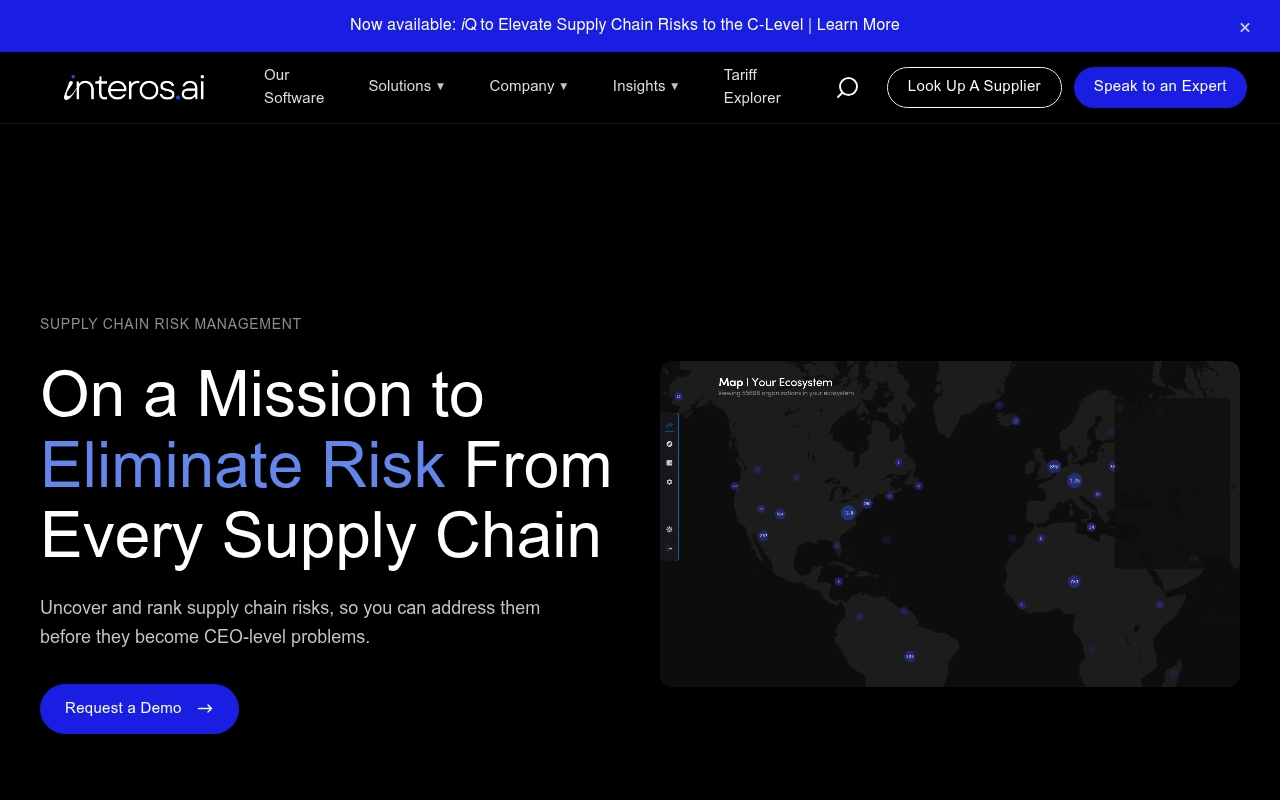 Interos website