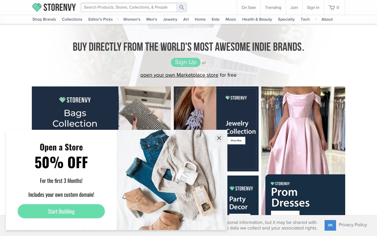 Storenvy website