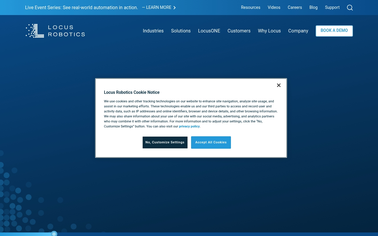 Locus Robotics website