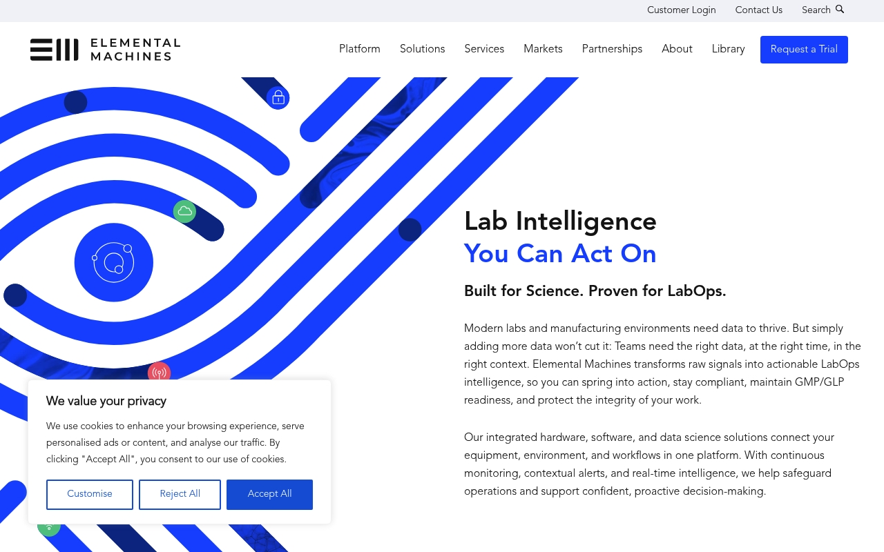 Elemental Machines website