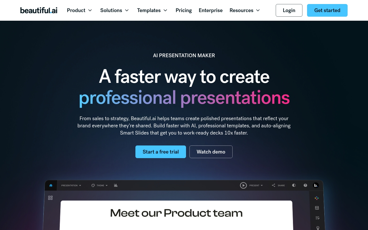 Beautiful.AI website