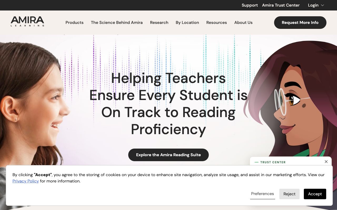 Amira Learning website