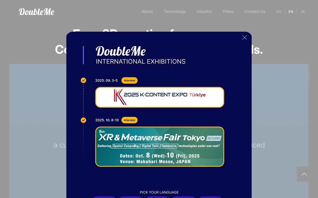DoubleMe website