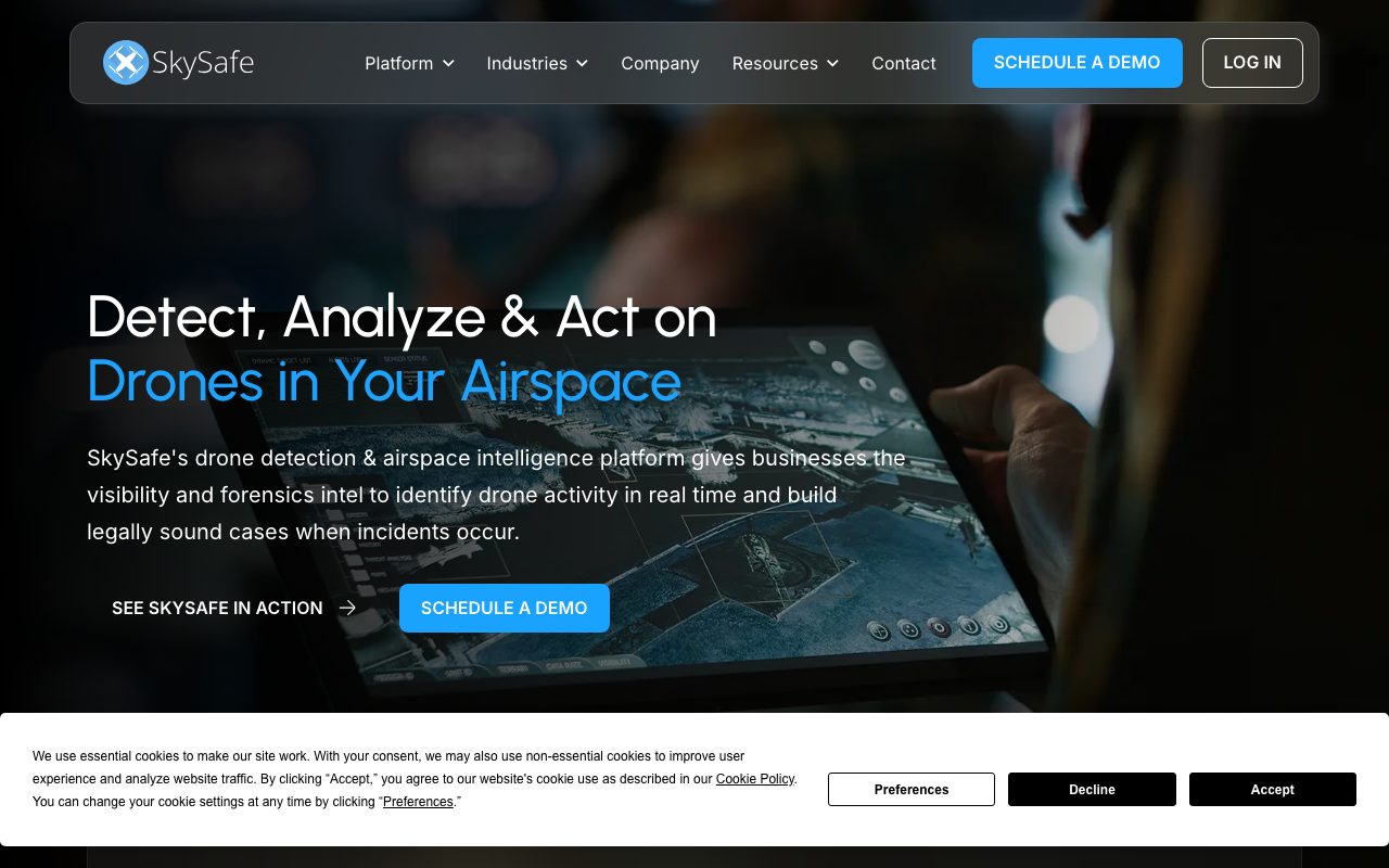 SkySafe website