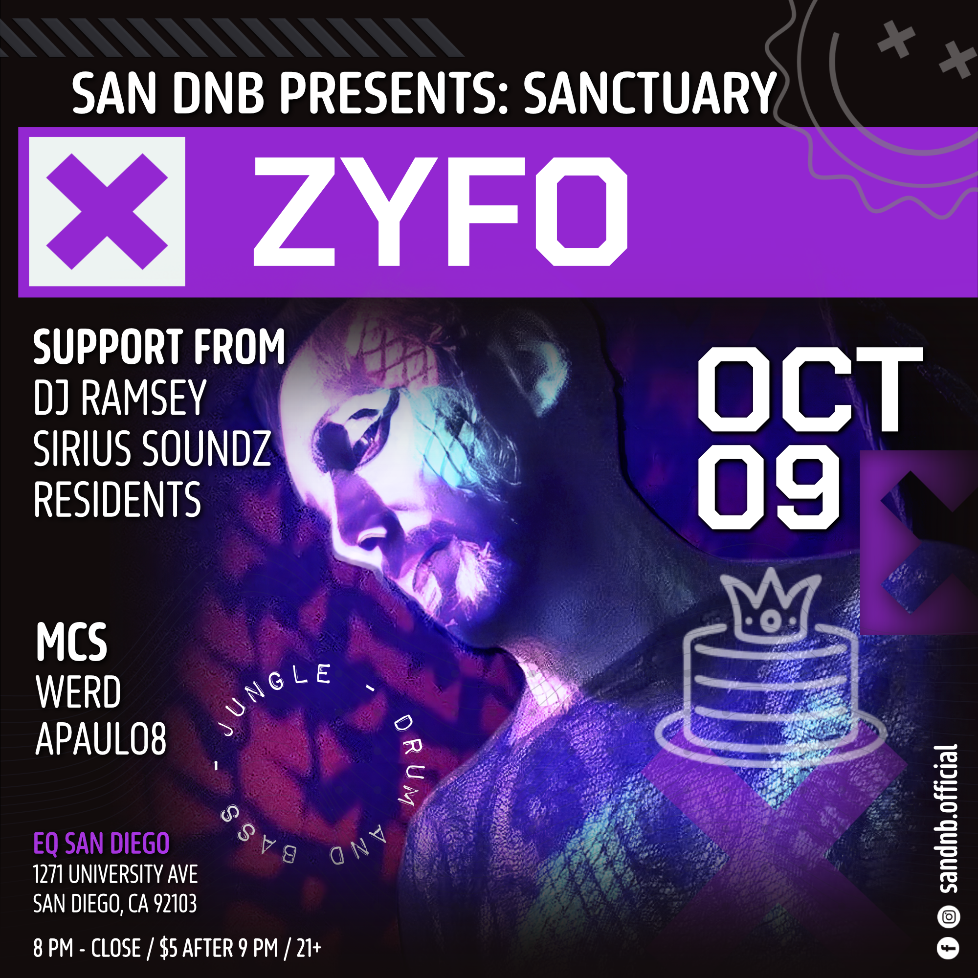 San DNB Presents: Sanctuary w/ Zyfo