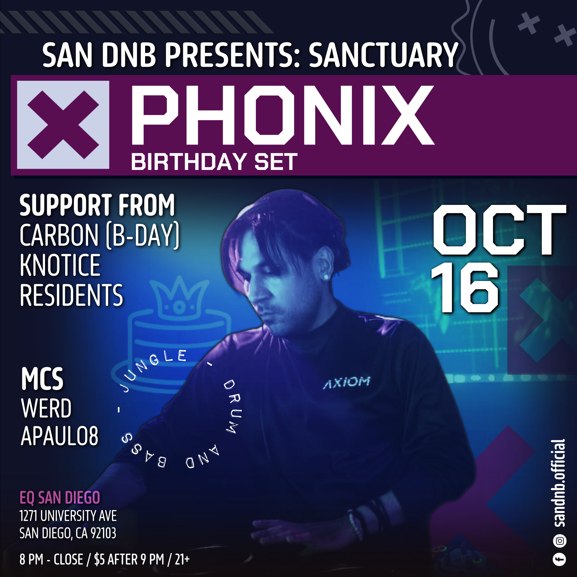 San DNB Presents: Sanctuary w/ Phonix