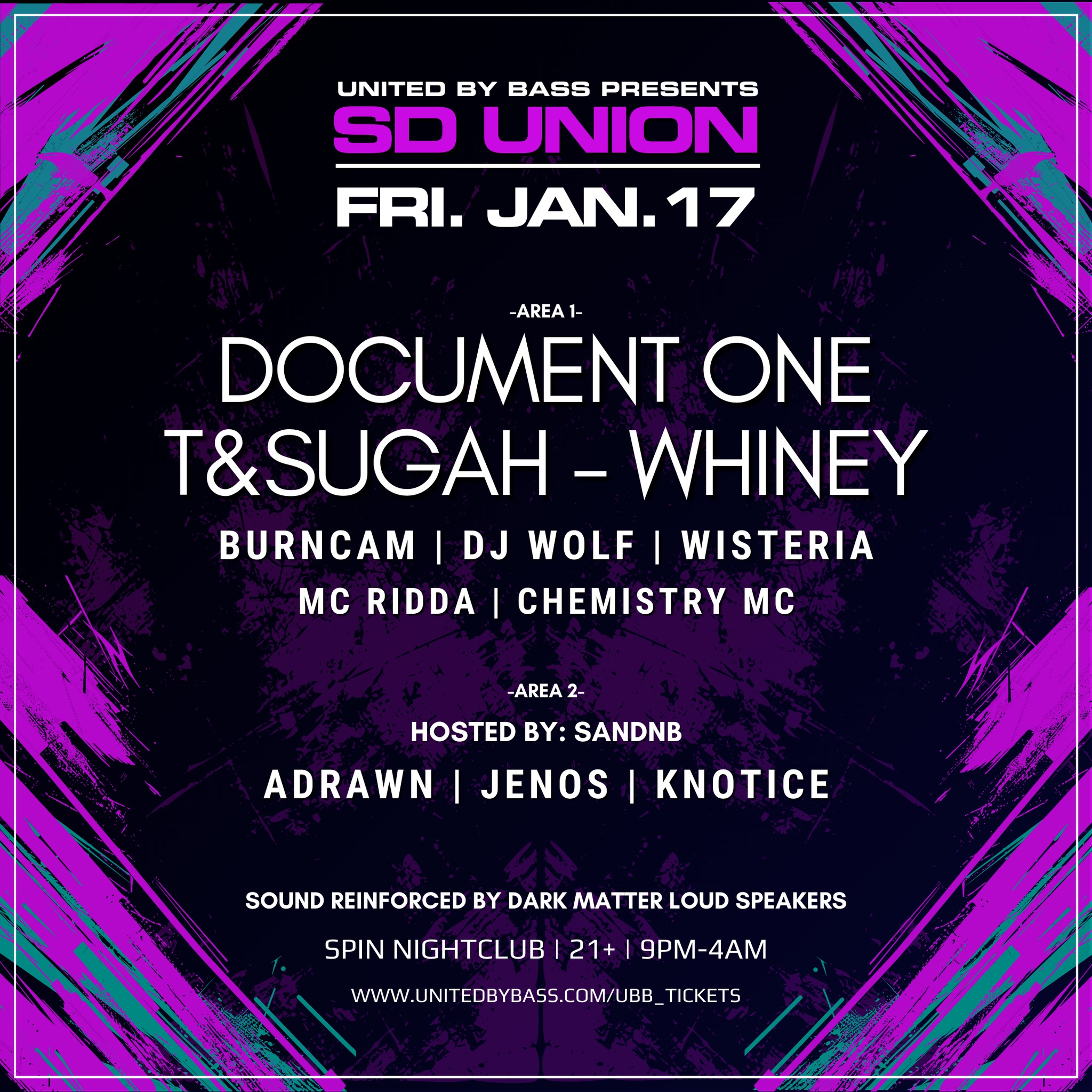 SD Union w/ Document One + T&Sugah + Whiney