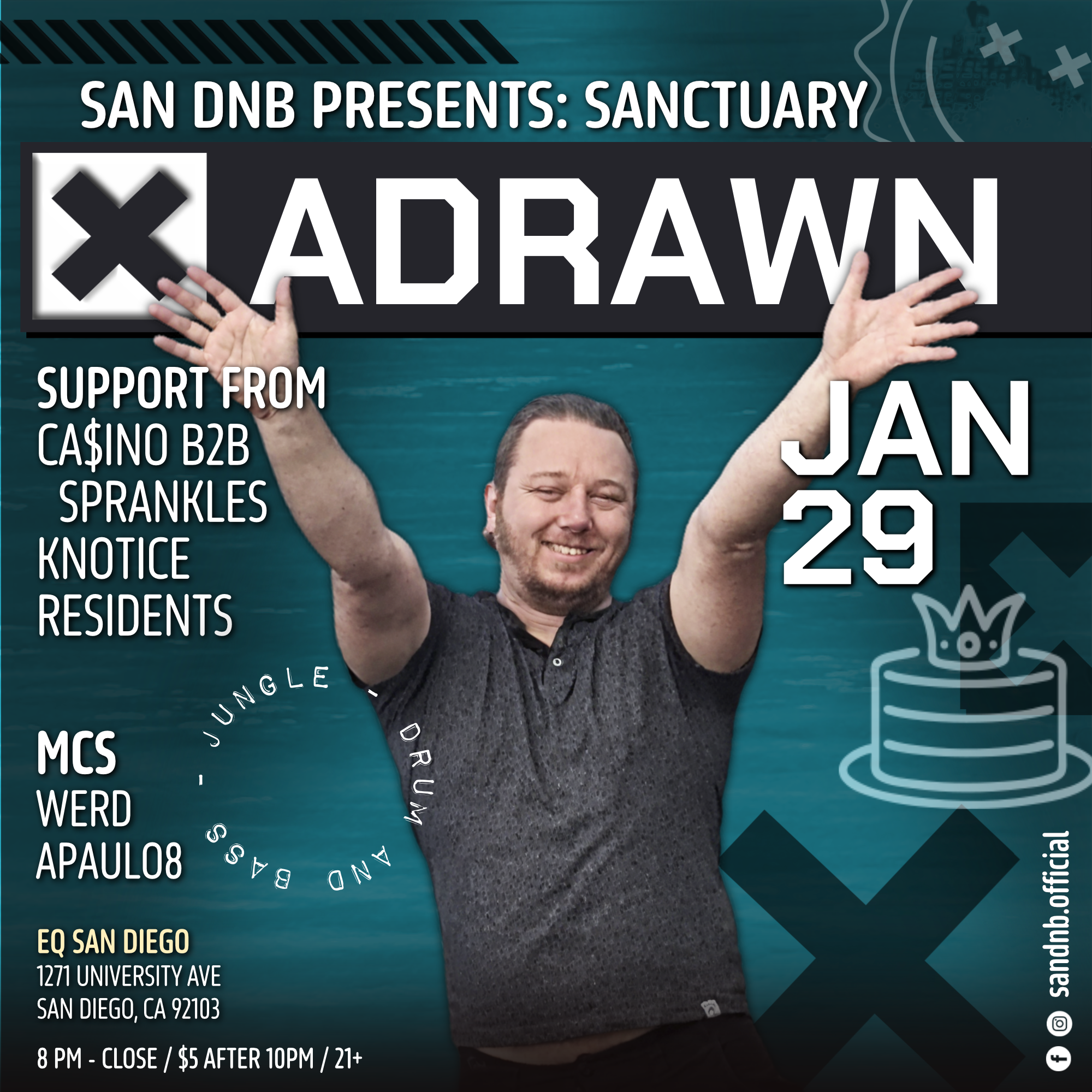 San DNB Presents: Sanctuary w/ Adrawn