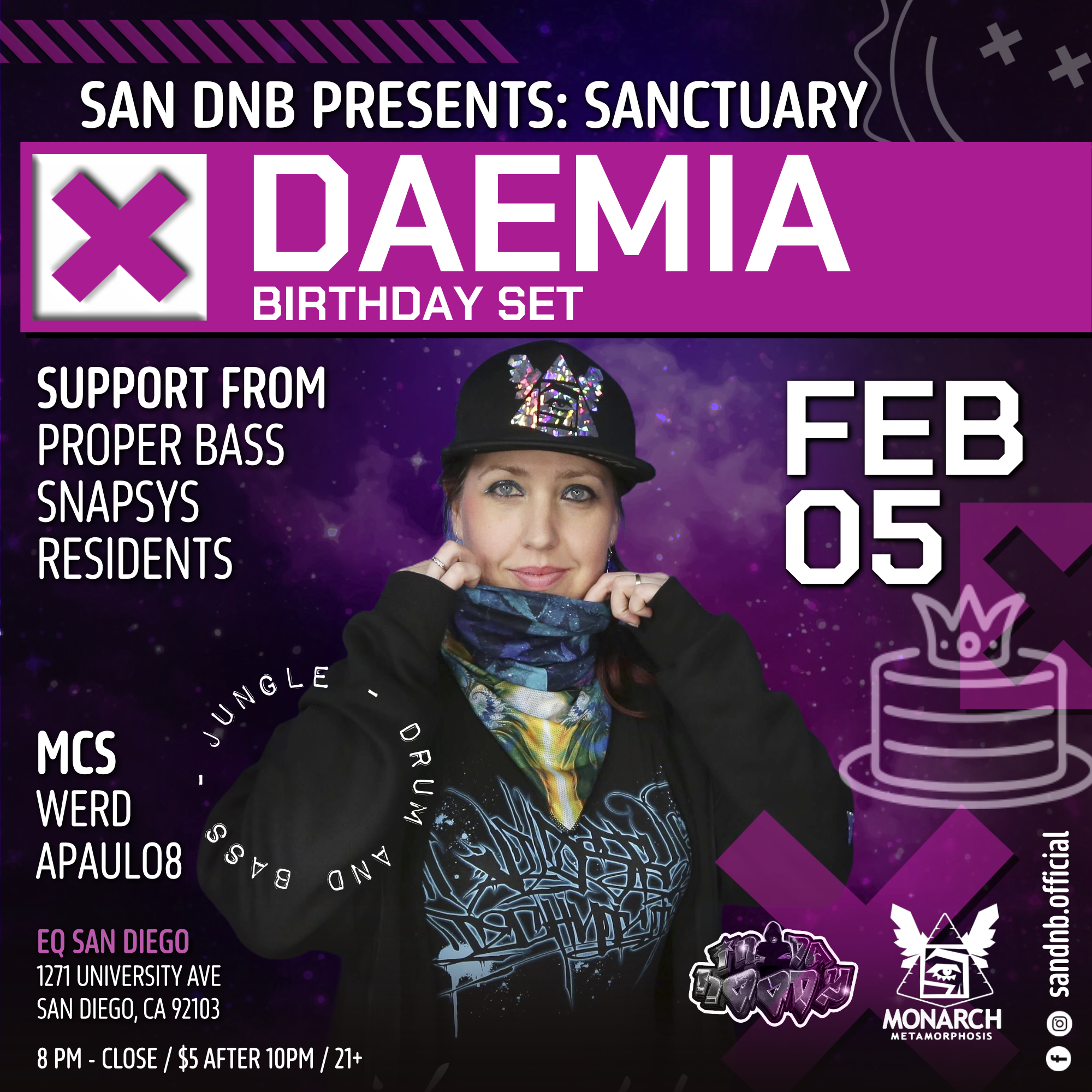 San DNB Presents: Sanctuary w/ Daemia