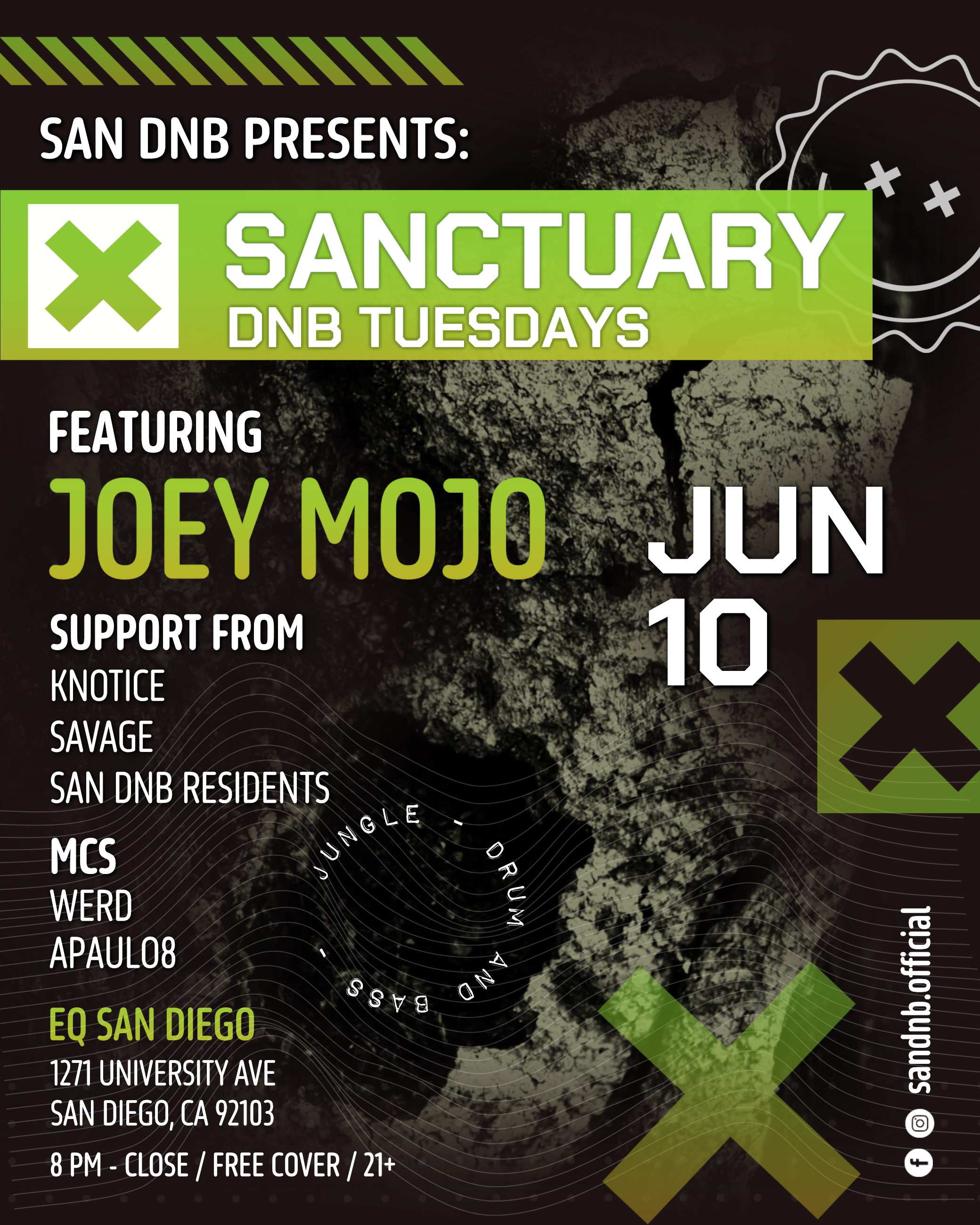San DNB Presents: Sanctuary DNB Tuesdays featuring Joey Mojo