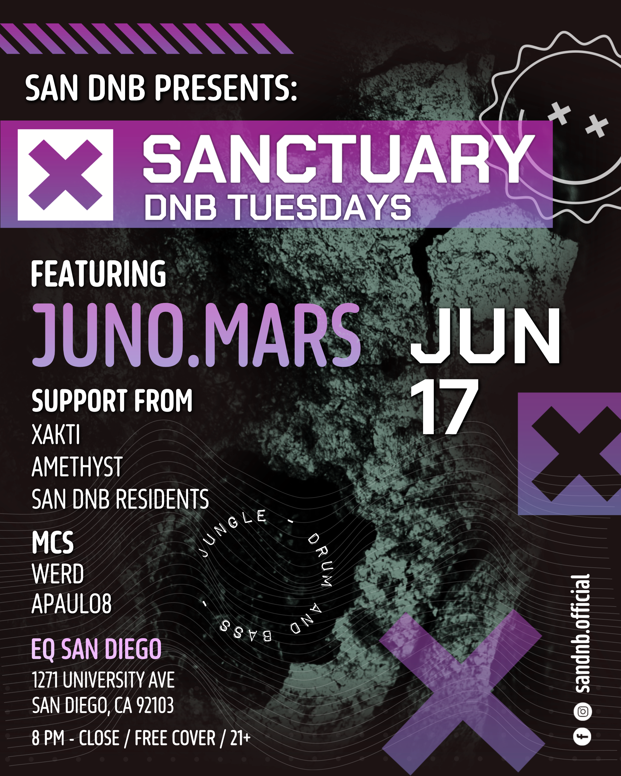 San DNB Presents: Sanctuary DNB Tuesdays featuring Juno Mars