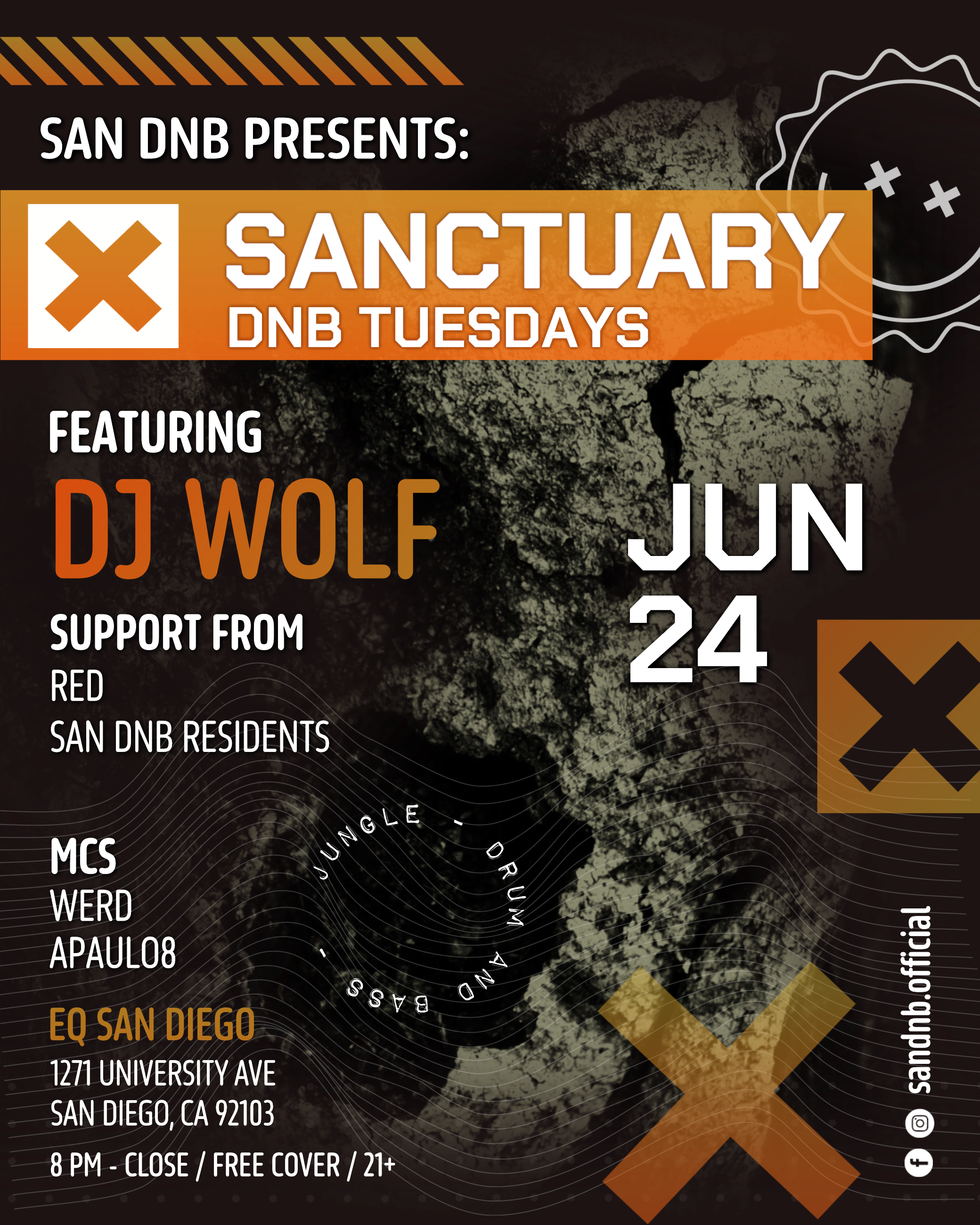 San DNB Presents: Sanctuary DNB Tuesdays featuring DJ Wolf