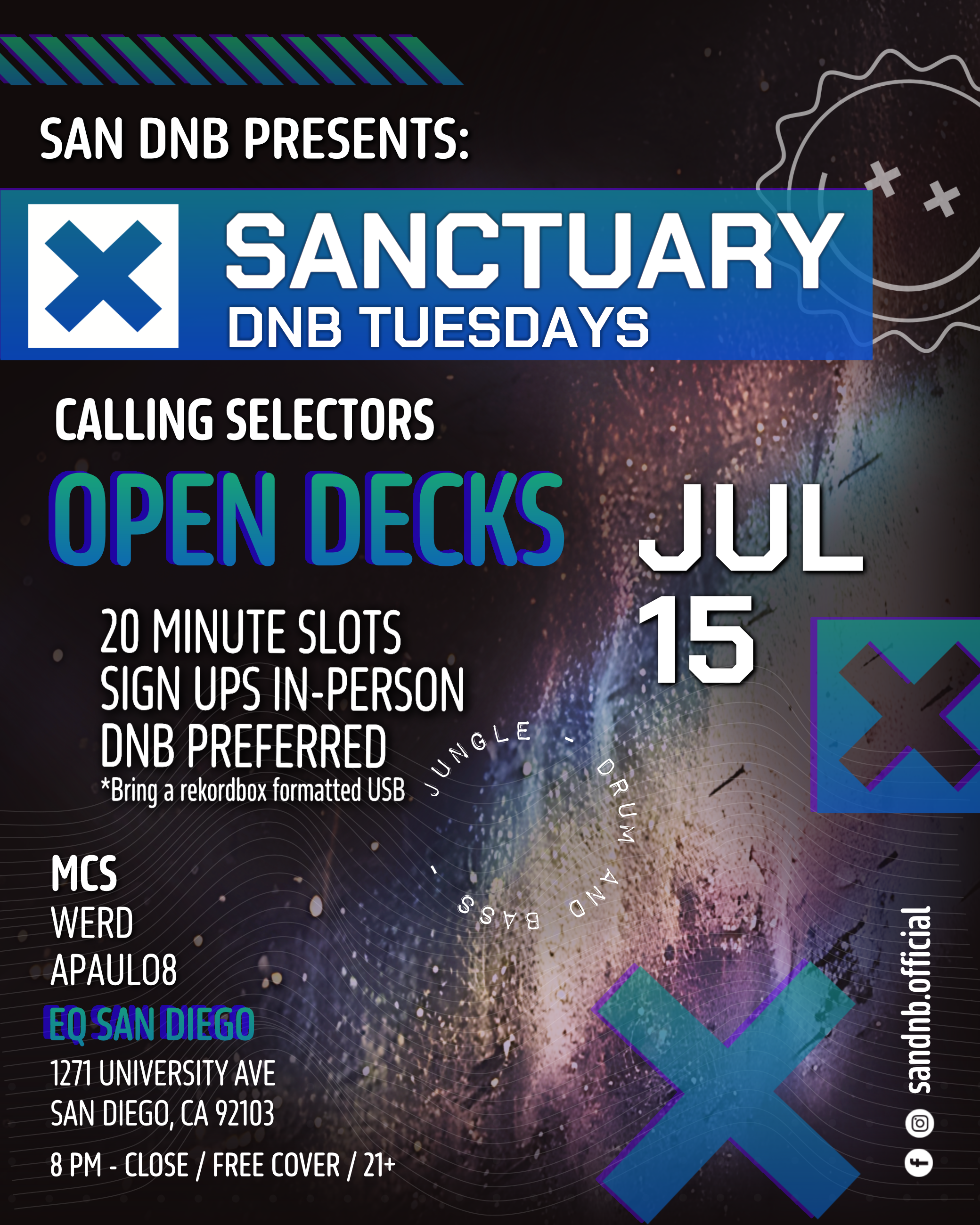 San DNB Presents: Sanctuary DNB Tuesdays Open Decks
