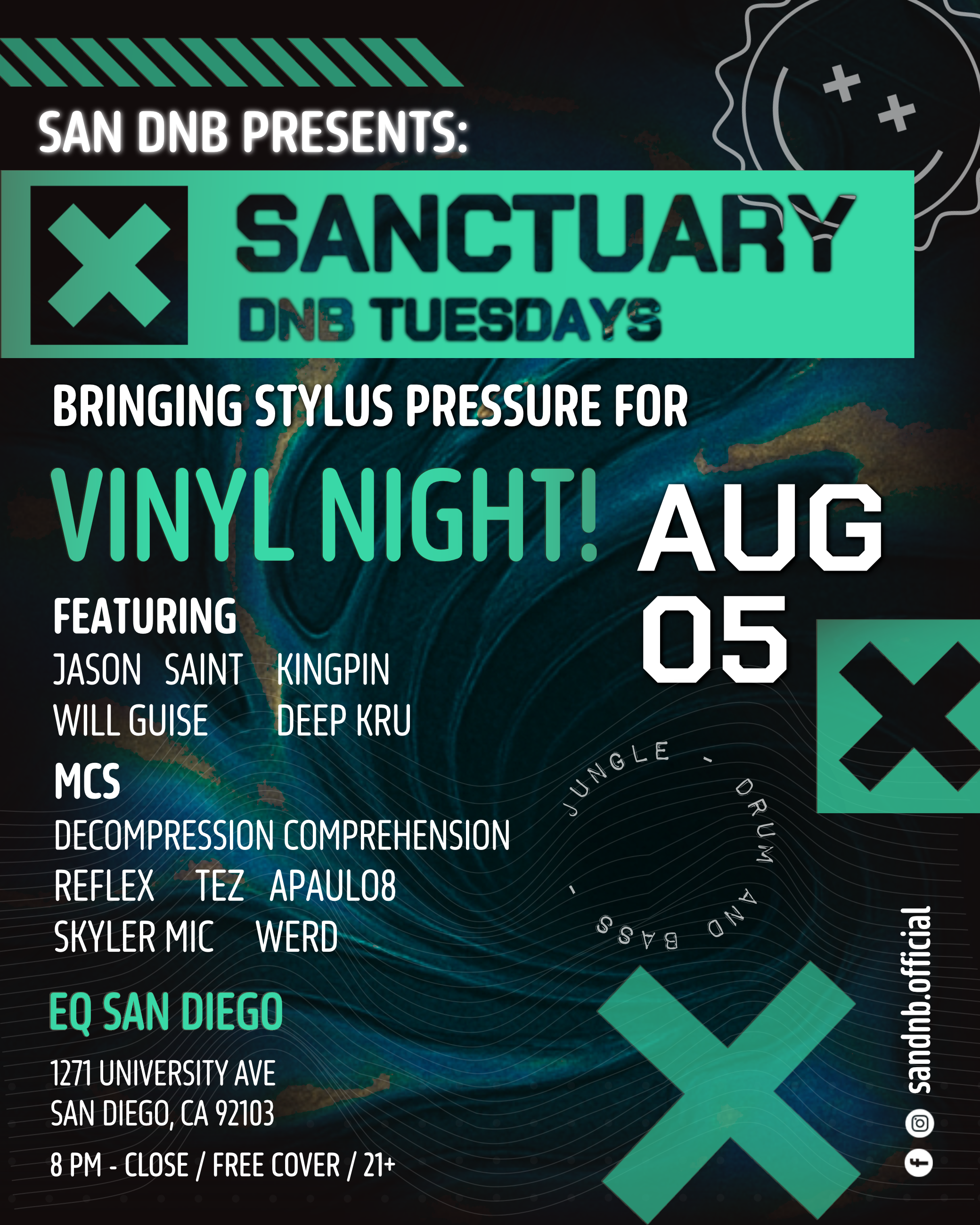 San DNB Presents: Sanctuary DNB Tuesdays - Vinyl Night