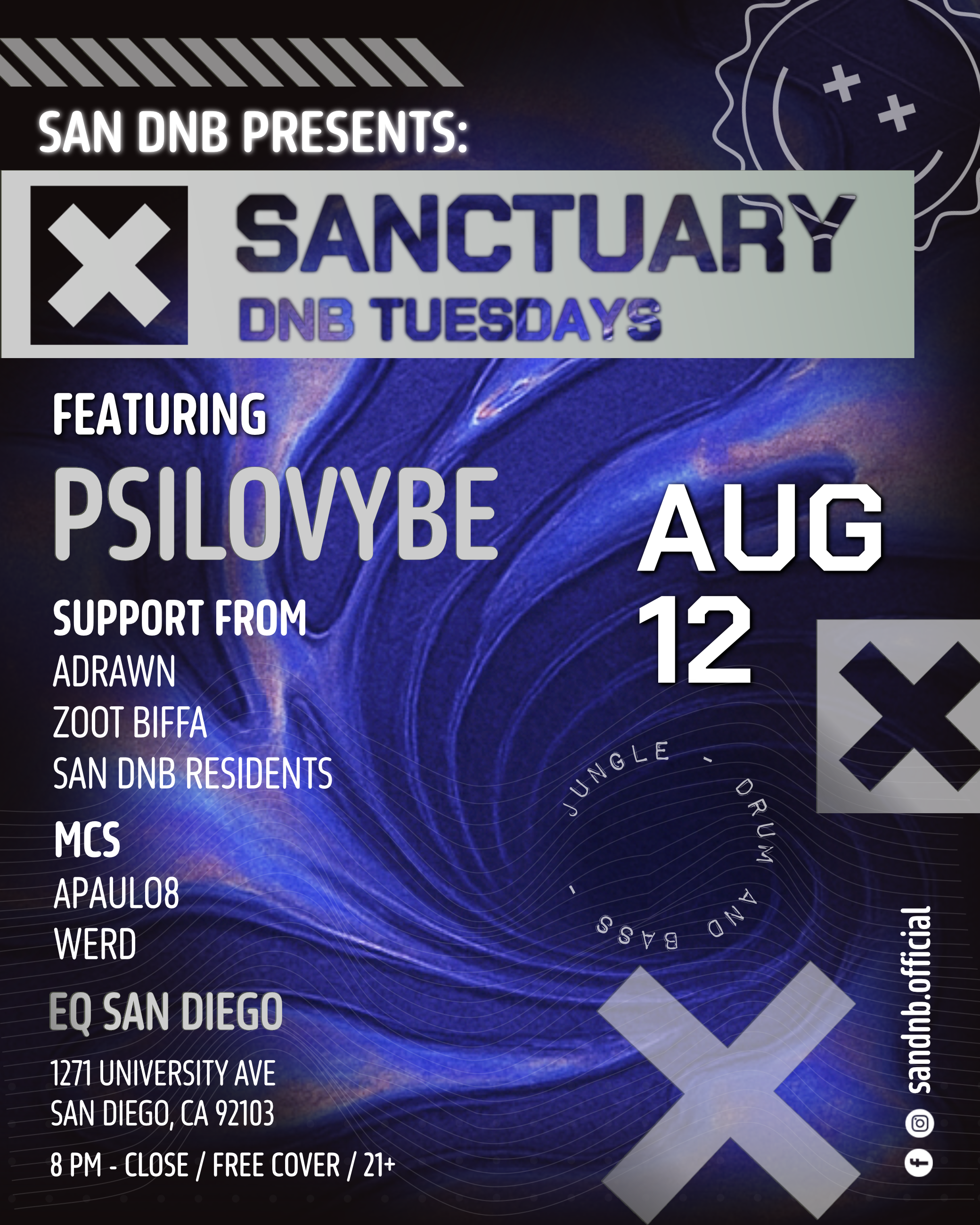 San DNB Presents: Sanctuary DNB Tuesdays with Psilovybe