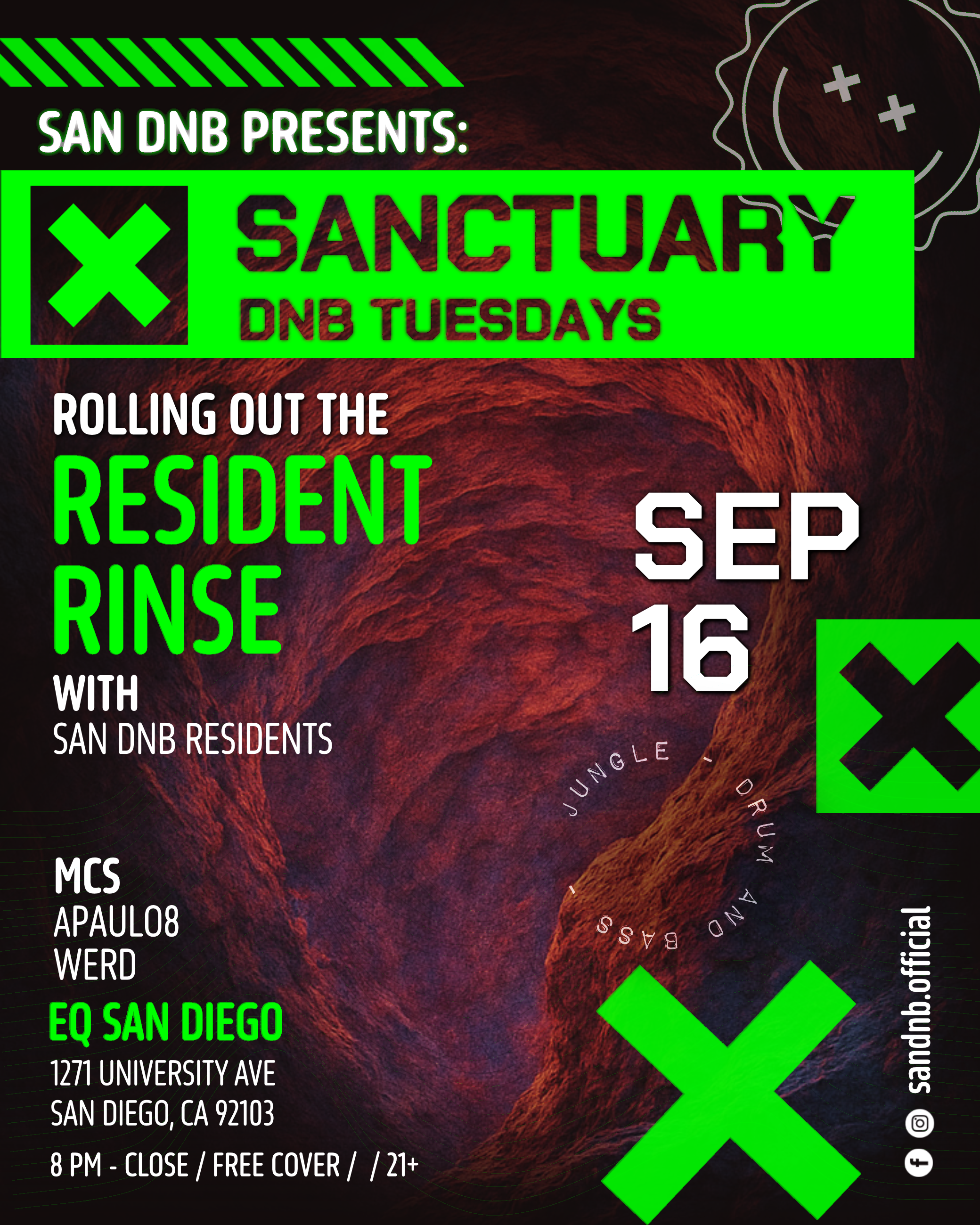 San DNB Presents Sanctuary: Resident Rinse
