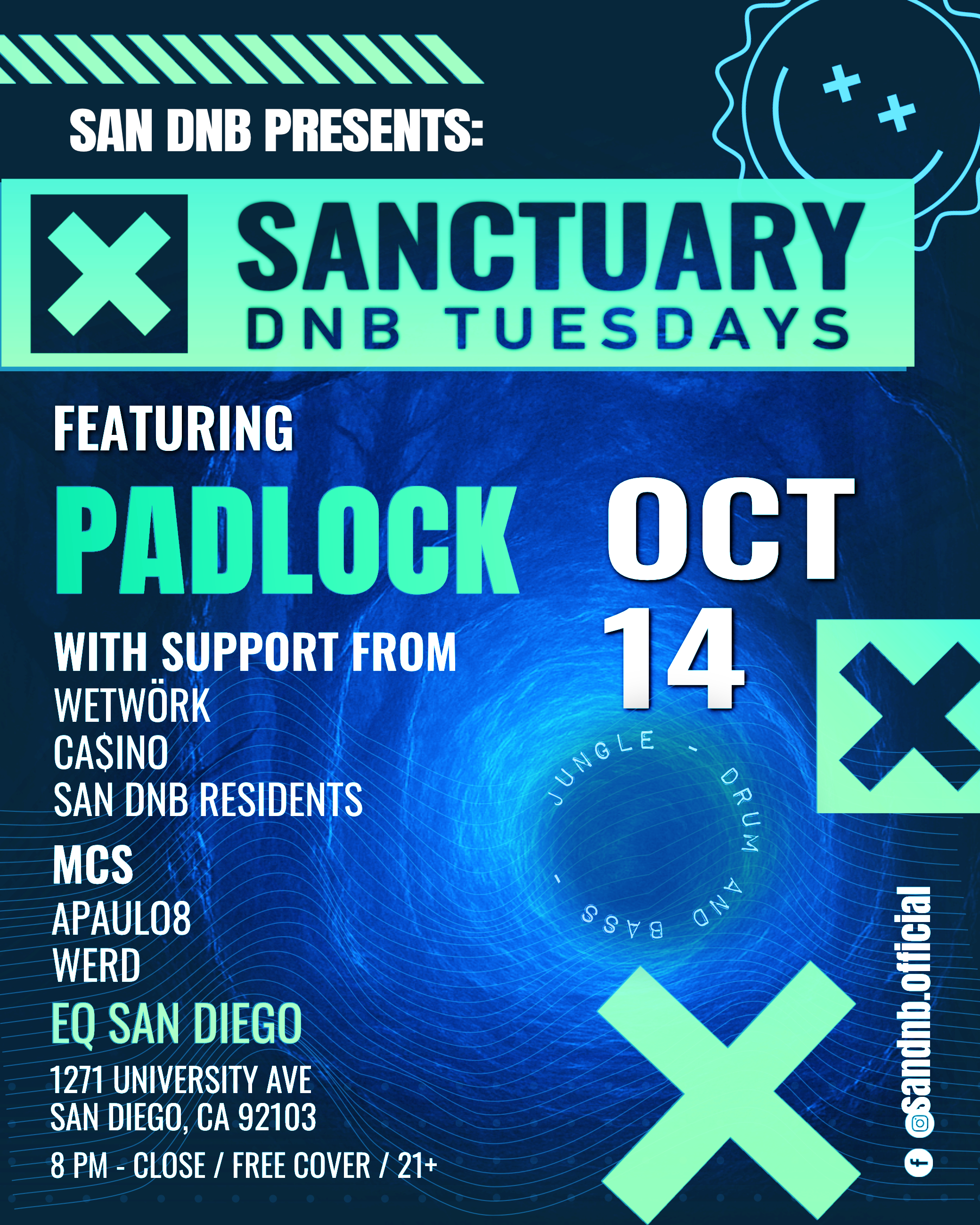 San DNB Presents Sanctuary with Padlock