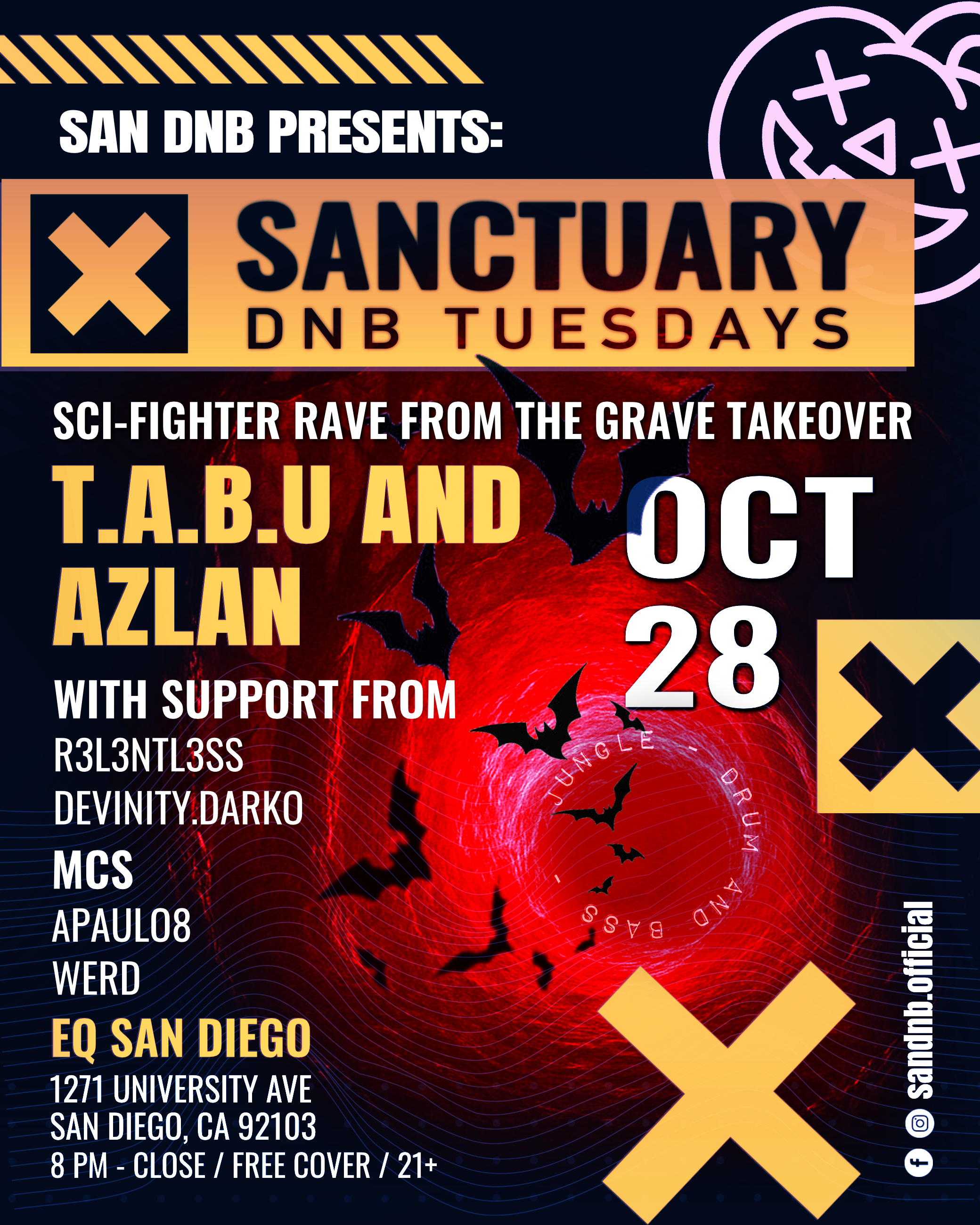 San DNB Presents Sanctuary Sci-Fighter Takeover