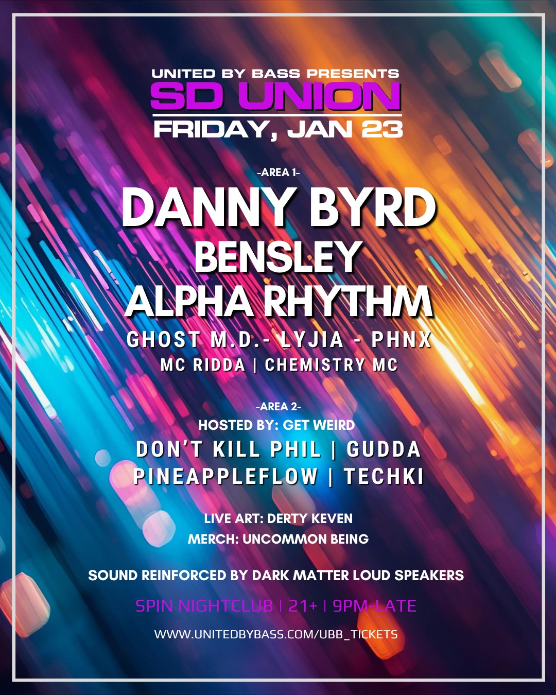 United By Bass Presents  SD UNION w/ Danny Byrd - Bensley - Alpha Rhythm