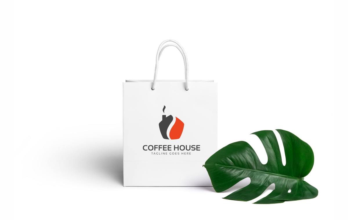Download Шаблон логотипа "Coffee House Logo Template" / Coffee House Logo Template - Шаблон логотипа на тему графика coffee cup drink food home hot house logo template shop store brown card clean design eps graphics java latte logotype
