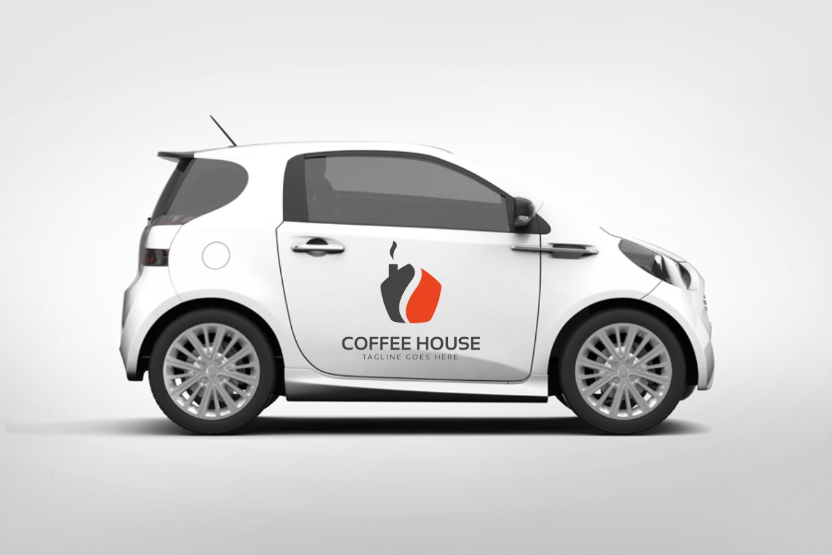 Download Шаблон логотипа "Coffee House Logo Template" / Coffee House Logo Template - Шаблон логотипа на тему графика coffee cup drink food home hot house logo template shop store brown card clean design eps graphics java latte logotype