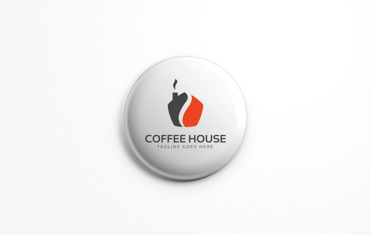 Download Шаблон логотипа "Coffee House Logo Template" / Coffee House Logo Template - Шаблон логотипа на тему графика coffee cup drink food home hot house logo template shop store brown card clean design eps graphics java latte logotype