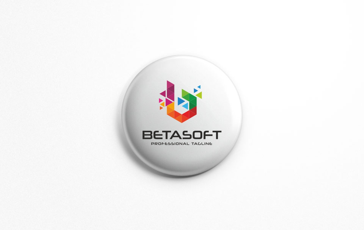 Download Шаблон логотипа "Betasoft - B Letter Polygon Logo Template" / Betasoft - B Letter Polygon Logo Template - Шаблон логотипа на тему графика agency b black blue brand build business color colors company construct corporate creative design ecology fresh gray hardware identity polygonal