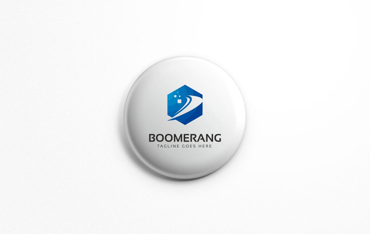 Download Шаблон логотипа "Boomerang Logo Template" / Boomerang Logo Template - Шаблон логотипа на тему графика boomerang exercise extreme mountain pyramid swoosh triangle circle ergonomic medical software technology waves business clean hexagon digital mining crypto bitcion