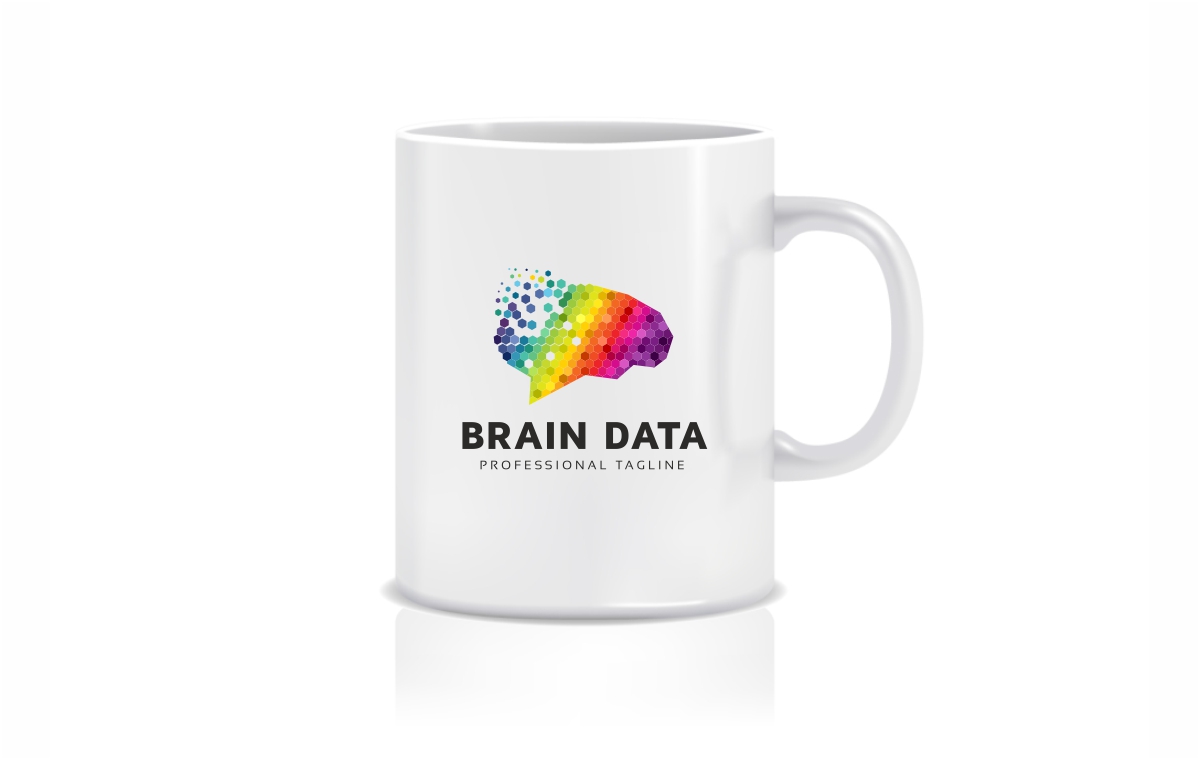 Download Шаблон логотипа "Brain Data Logo Template" / Brain Data Logo Template - Шаблон логотипа на тему графика colorful creative creativity data developer digital brain identity elegant entertainment firm geek group idea ideal intelligence internet media mobile mind