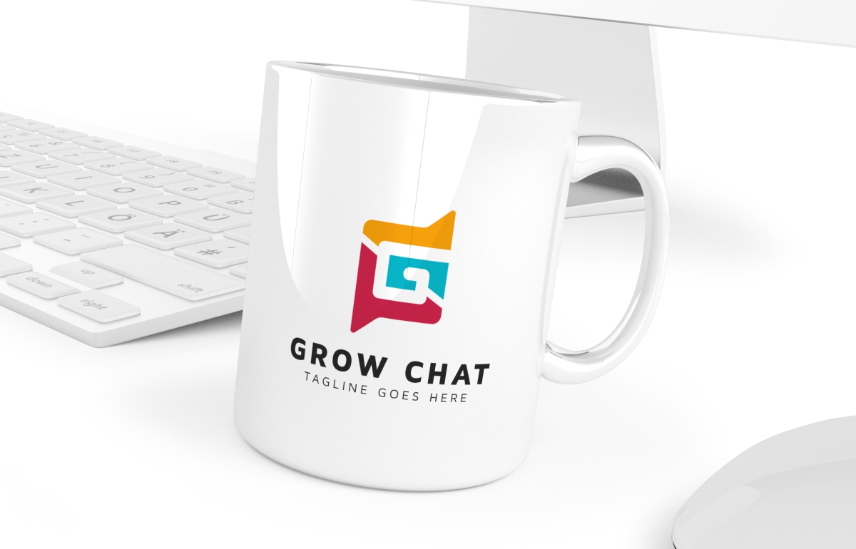 Download Шаблон логотипа "Grow Chat - G Letter Logo Template" / Grow Chat - G Letter Logo Template - Шаблон логотипа на тему графика abstract ad app chat communicative community connect creative design g letter logo game graphic language media organization people psd social