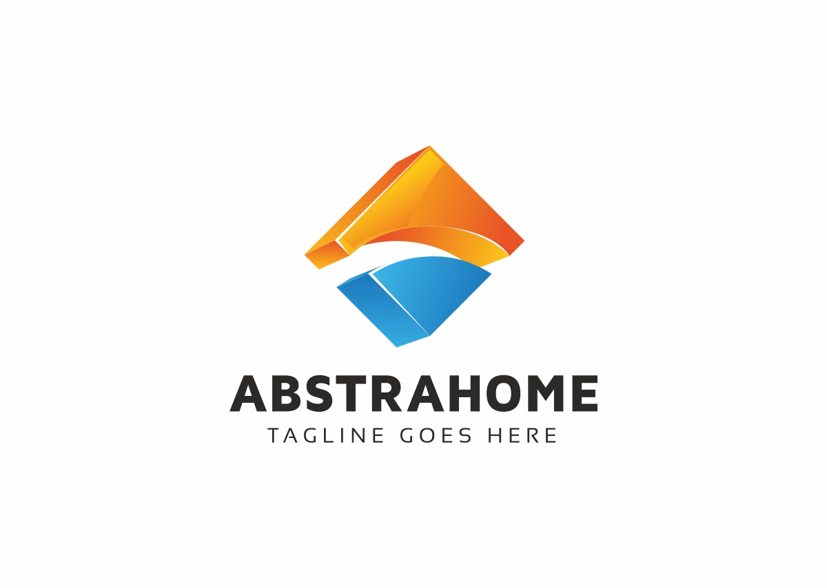 Download Шаблон логотипа "Abstract Home Logo Template" / Abstract Home Logo Template - Шаблон логотипа на тему графика abstract logo brand branding company construction corporate cosntruction home house identity logotype real estate