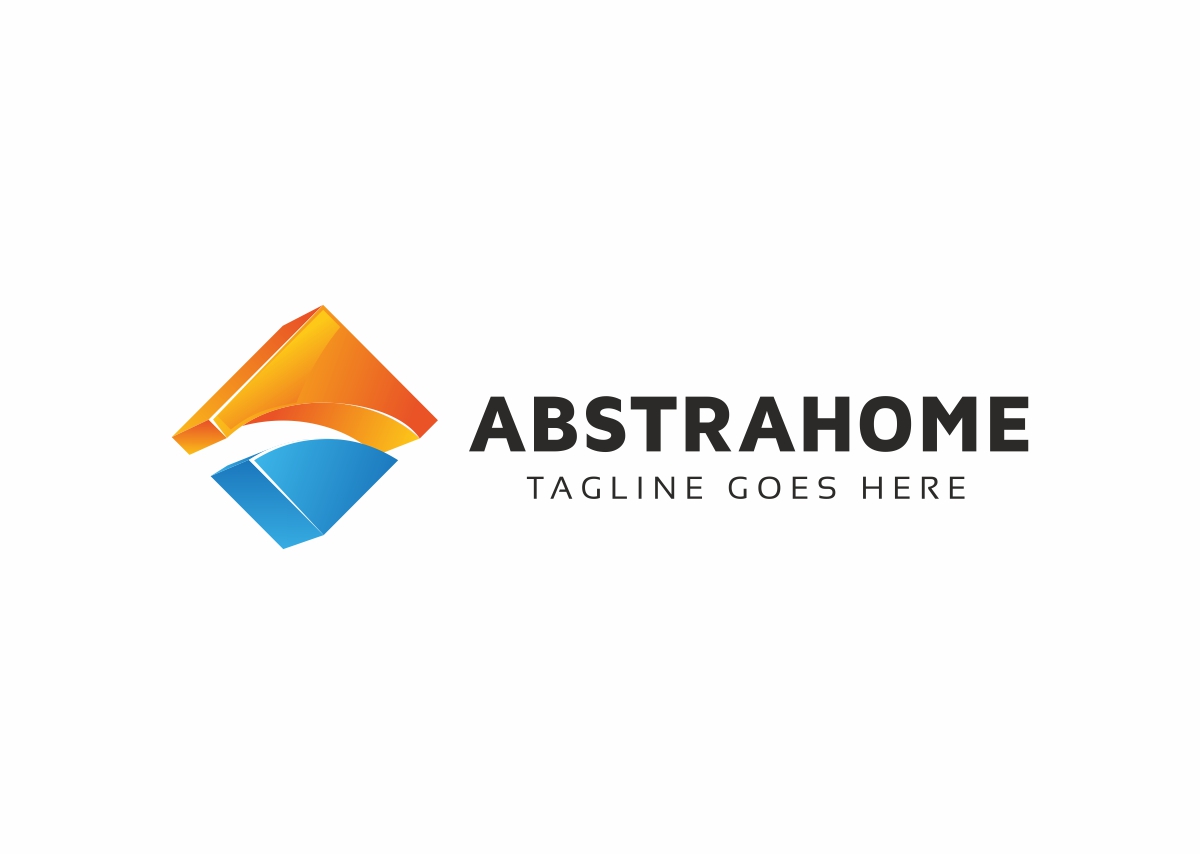 Download Шаблон логотипа "Abstract Home Logo Template" / Abstract Home Logo Template - Шаблон логотипа на тему графика abstract logo brand branding company construction corporate cosntruction home house identity logotype real estate